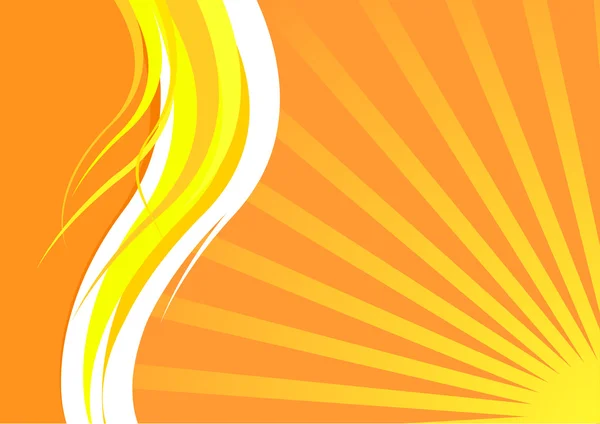 Енергетична літня листівка з хвилями та сонцем — стоковий вектор