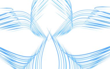 Abstract blue wings clipart