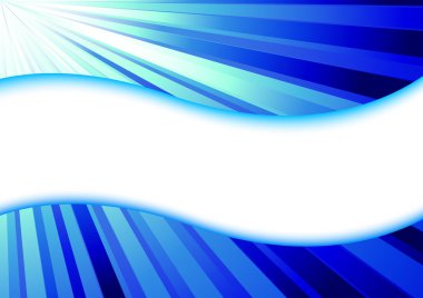 Glowing effect - business card in blue clipart