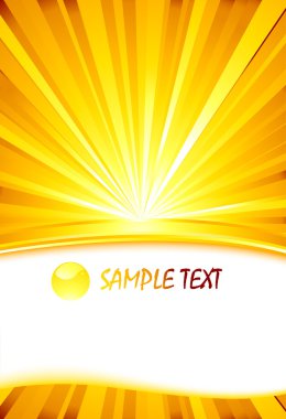 Sunburst card template clipart