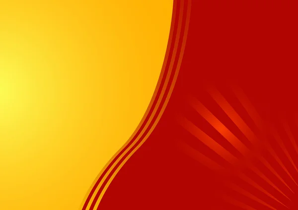 Красива листівка в червоно-жовтому кольорі — стоковий вектор