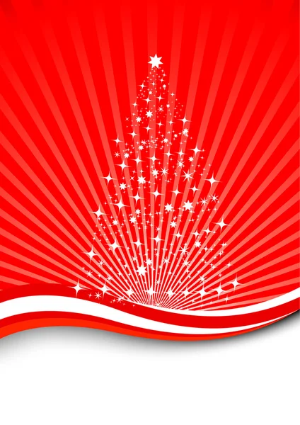 Kouzlo Vánoc - kouzelný strom — Stockový vektor
