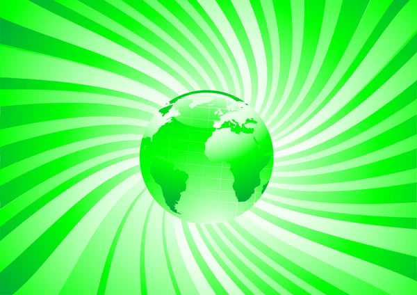 Grüner Planet abstraktes Layout-Konzept — Stockvektor