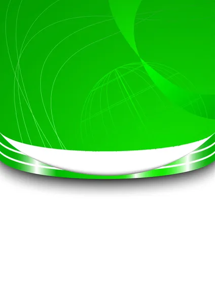 Grüne Visitenkarte mit Kugel — Stockvektor