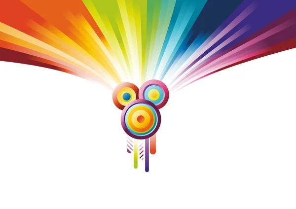 Rainbow party banner — Stock Vector