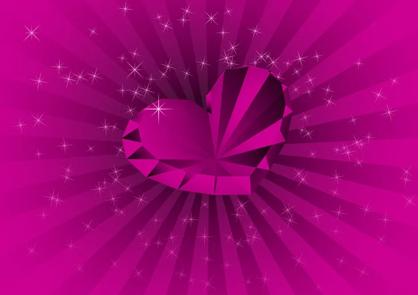 Carte avec diamant violet — Image vectorielle