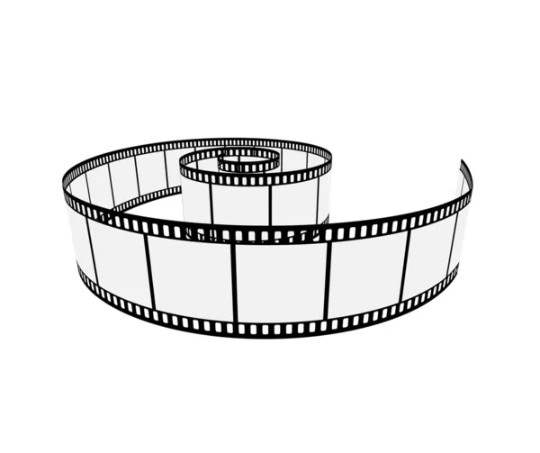 Isolated film strip realistic 3d layout — Stock Vector