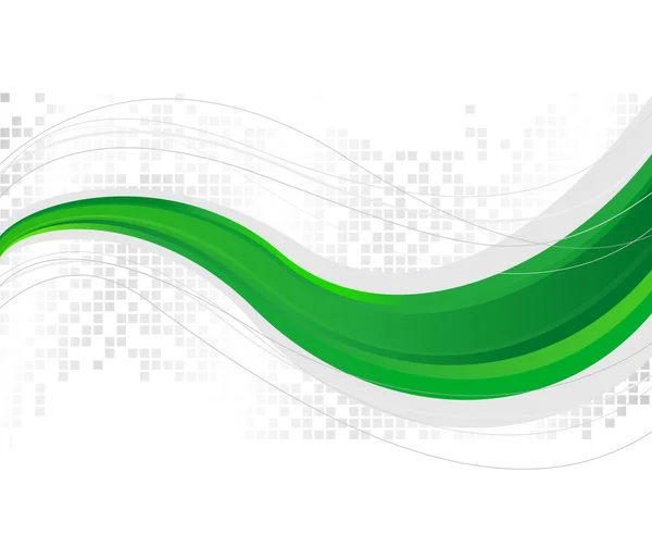 Zelená vlna - šablona — Stockový vektor
