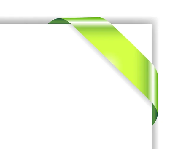 Carta con nastro verde — Vettoriale Stock