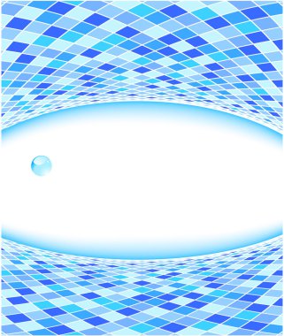 Blue background with perspective - tiles clipart