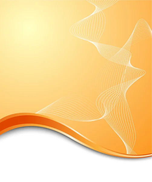 オレンジ色のハイテク背景テンプレート — ストックベクタ