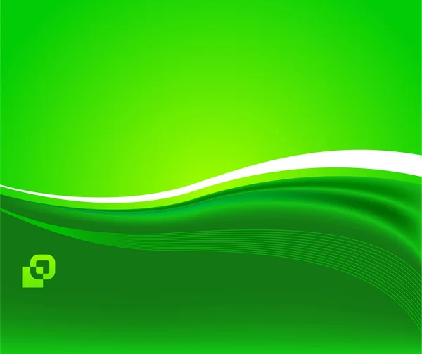 Soleil vert - fond écologique — Image vectorielle