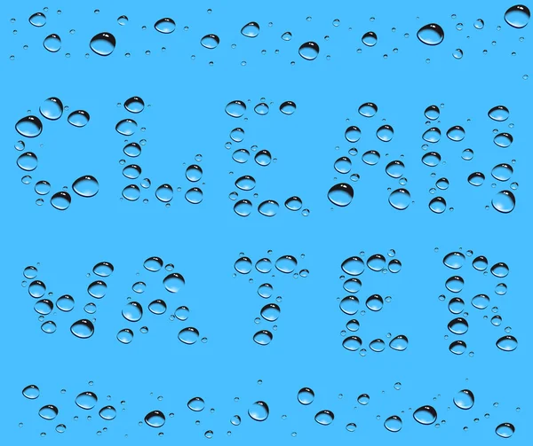 Clean water raindrops — Stock Vector