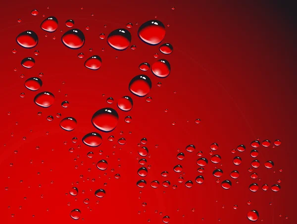 Καρδιά από σταγόνες νερού — Διανυσματικό Αρχείο