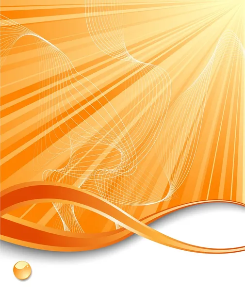 Orange vertical ray background — Stock Vector