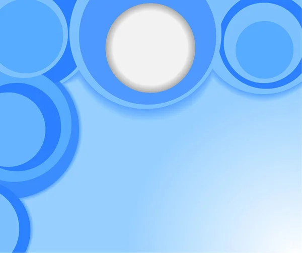Blå bakgrund med cirklar — Stock vektor
