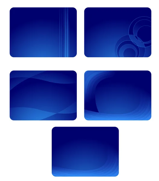 Samling av blå visitkort — Stock vektor