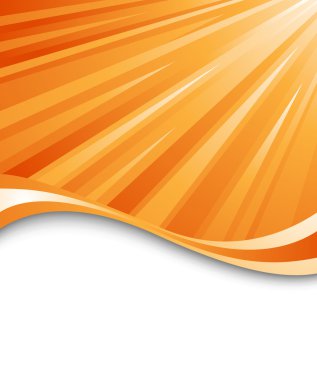 Abstract orange ray background clipart