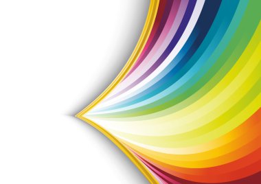 Abstract rainbow arrow banner clipart