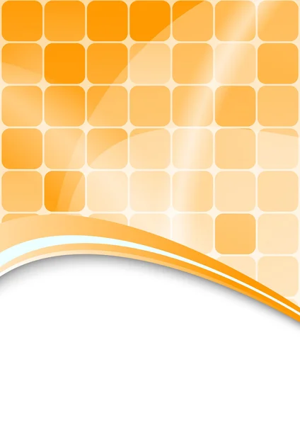 Oranžové pozadí abstraktní s buňkami — Stockový vektor