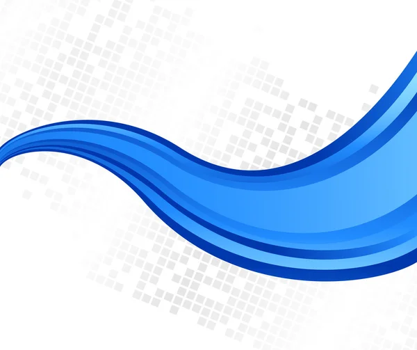 Blaue frische Welle auf einer Karte — Stockvektor