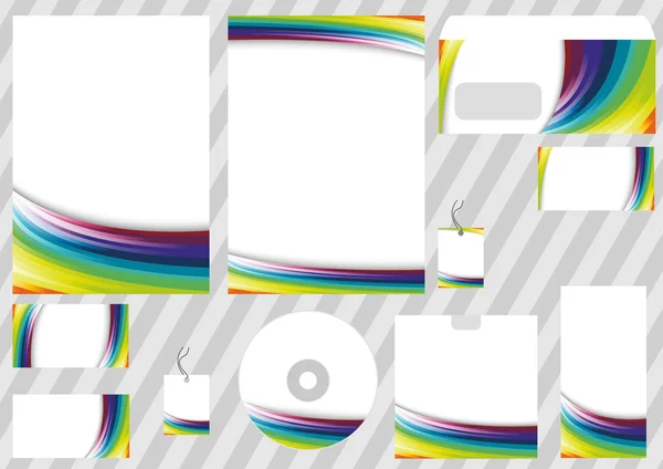 Elementos de design do arco-íris corporativo — Vetor de Stock