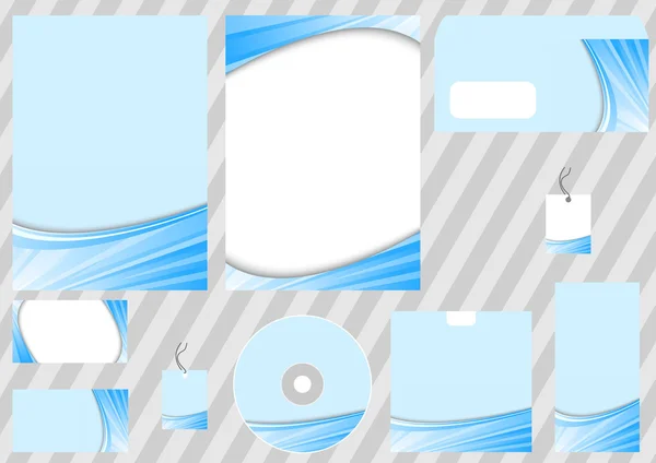 公司设计模板-蓝色雷 — 图库矢量图片