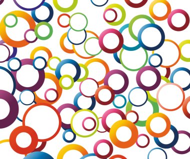 Abstract background with rainbow circles clipart