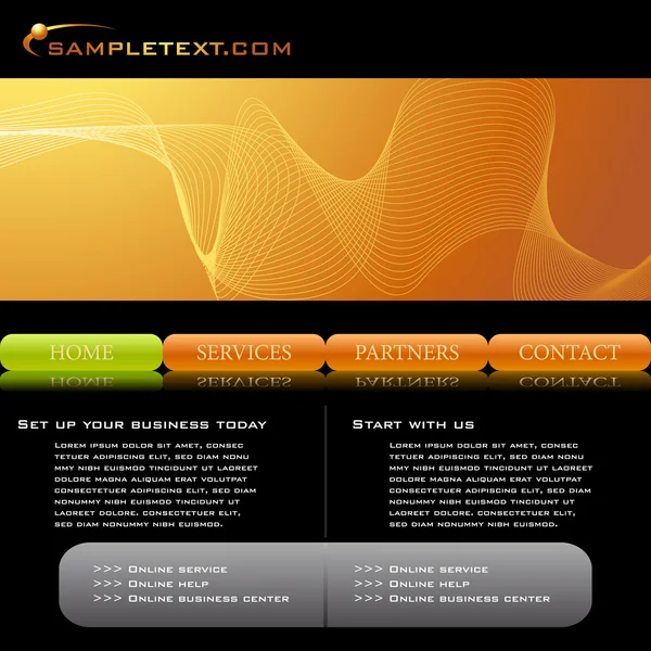 Business website template — Stock Vector