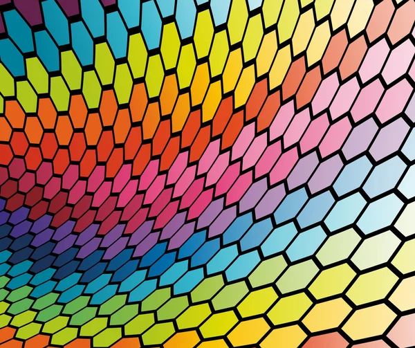 Abstracte regenboog celachtergrond — Stockvector