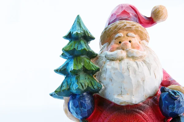 Santa met bont-boom — Stockfoto