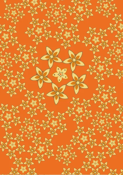 Funky bloemen abstract patroon — Stockfoto