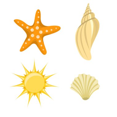 Summer icons clipart