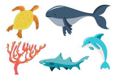 Sea animals clipart