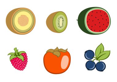 Fruit icons clipart