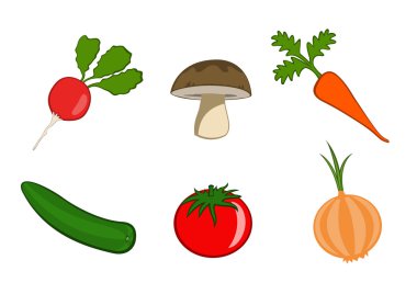 Vegetable icons clipart