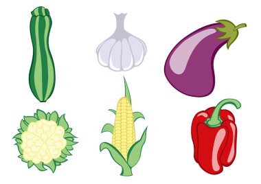 Vegetable icons clipart