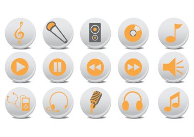 Audio buttons clipart