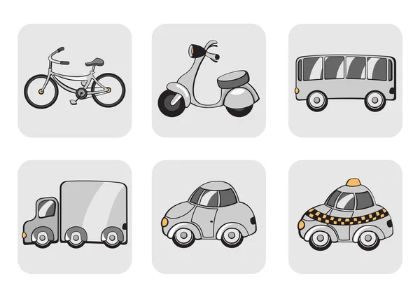 Iconos de transporte —  Fotos de Stock