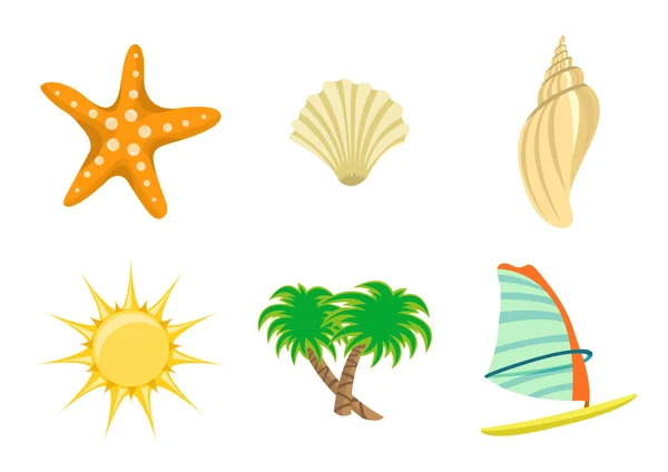 Set of summer icons — Stock Photo, Image