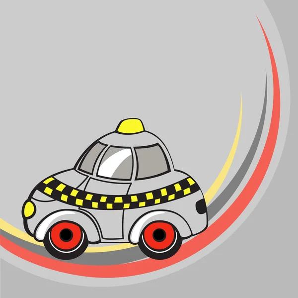 Küçük komik taksi araba — Stok fotoğraf