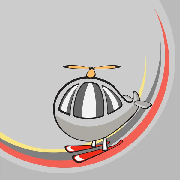 Küçük komik helikopter — Stok fotoğraf