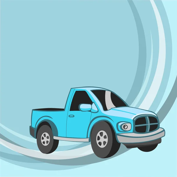 Komik mavi araba — Stok fotoğraf