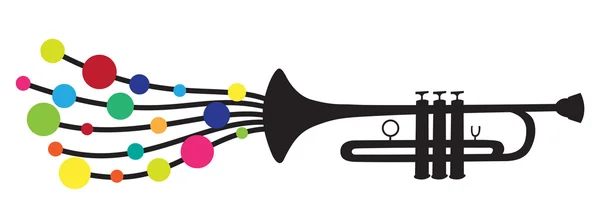 Trompet siluet — Stok fotoğraf