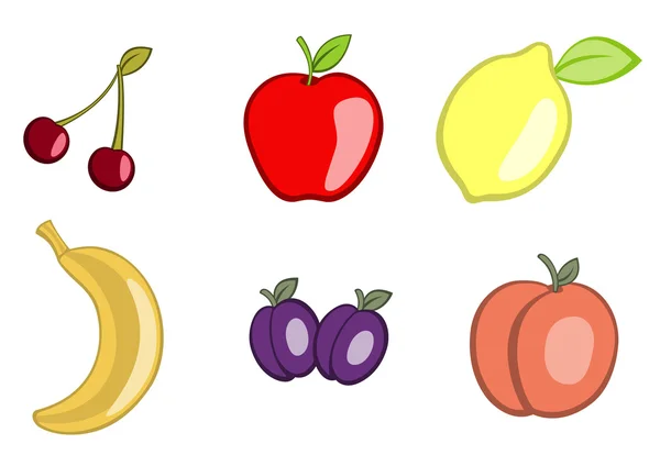 Fruit pictogrammen — Stockfoto