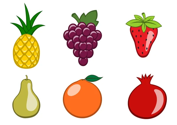 Iconos de frutas —  Fotos de Stock