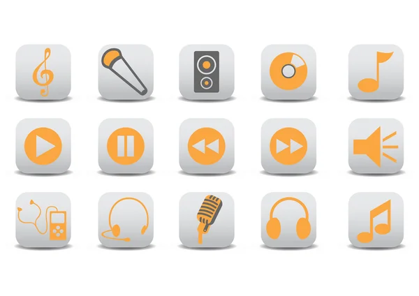 Audio icons — Stock Photo, Image