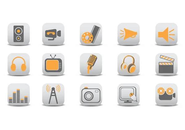 Video and audio icons — Stock Photo, Image