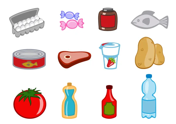 Voedsel pictogrammen — Stockfoto