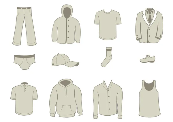 Symbole für Kleidung und Accessoires — Stockfoto